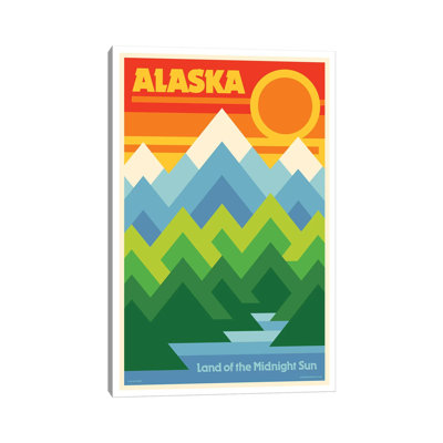 «Alaska Retro Travel» par Jim Zahniser, impression sur toile tendue