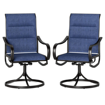 Outdoor Swivel Patio Dining Chairs Set of 2