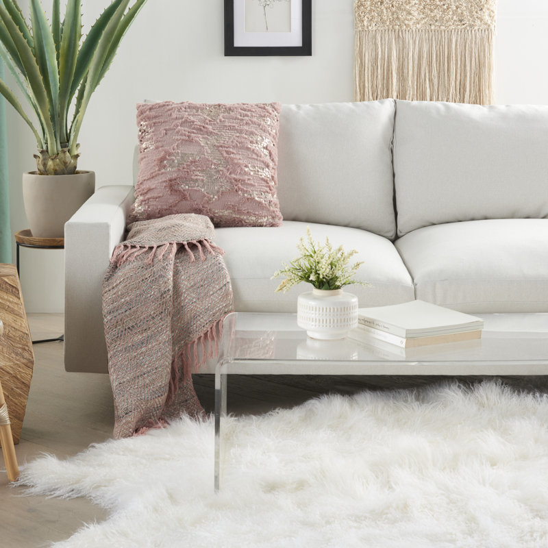 Housse de coussin carré et insert, Rosé, Carré