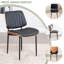 Windsor Contemporary Kitchen & Dining Chair with Walnut Bentwood Frame and Padded Faux Leather Seat-1866037683