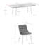 Ensemble repas rectangulaire pour 4 personnes avec coussins Beachside