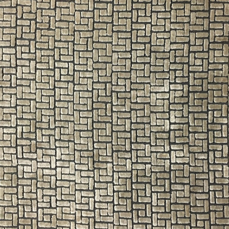 Westfield Burnout Velvet Drapery Fabric, Wheat