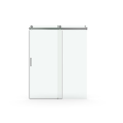 56 To 60 In. W X 76 In. H Sliding Frameless Soft-Close Shower Door With Premium 3/8 Inch (10Mm) Thick Tempered Glass