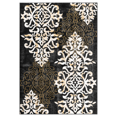 Tapis noir / jaune Schofield