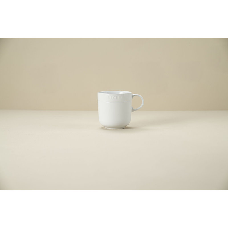 16 oz. White Ceramic Coffee Mug, Set of 4