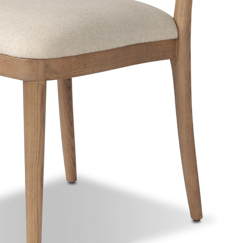 Bella Leather Upholstered Dining Chair, Beige