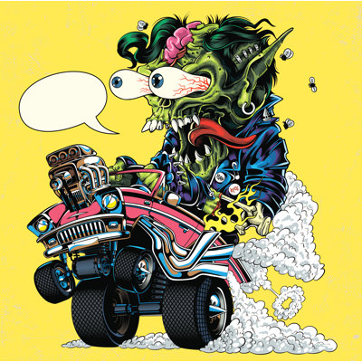 " Hot Rod Monster Illustration "