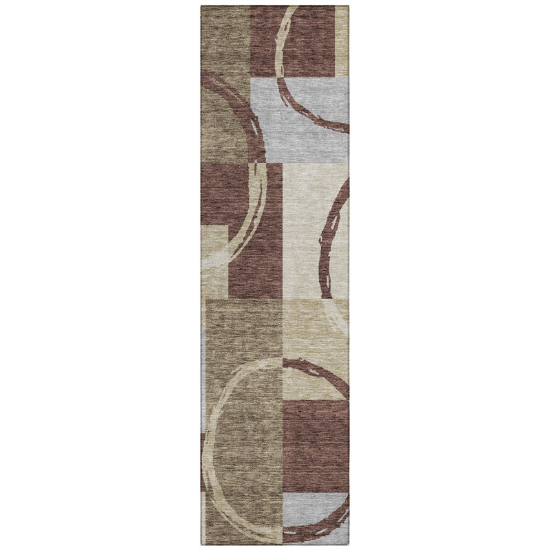 Aleh Area Rug with Non-Slip Backing, Runner 2'3" x 7'6"