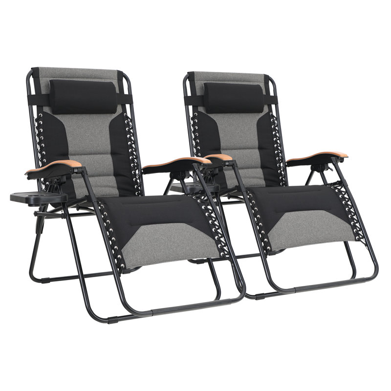 Talecia Folding Zero Gravity Chair, Black