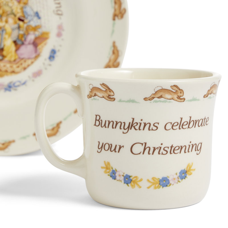Bunnykins Nurseryware Christening Plate and Mug