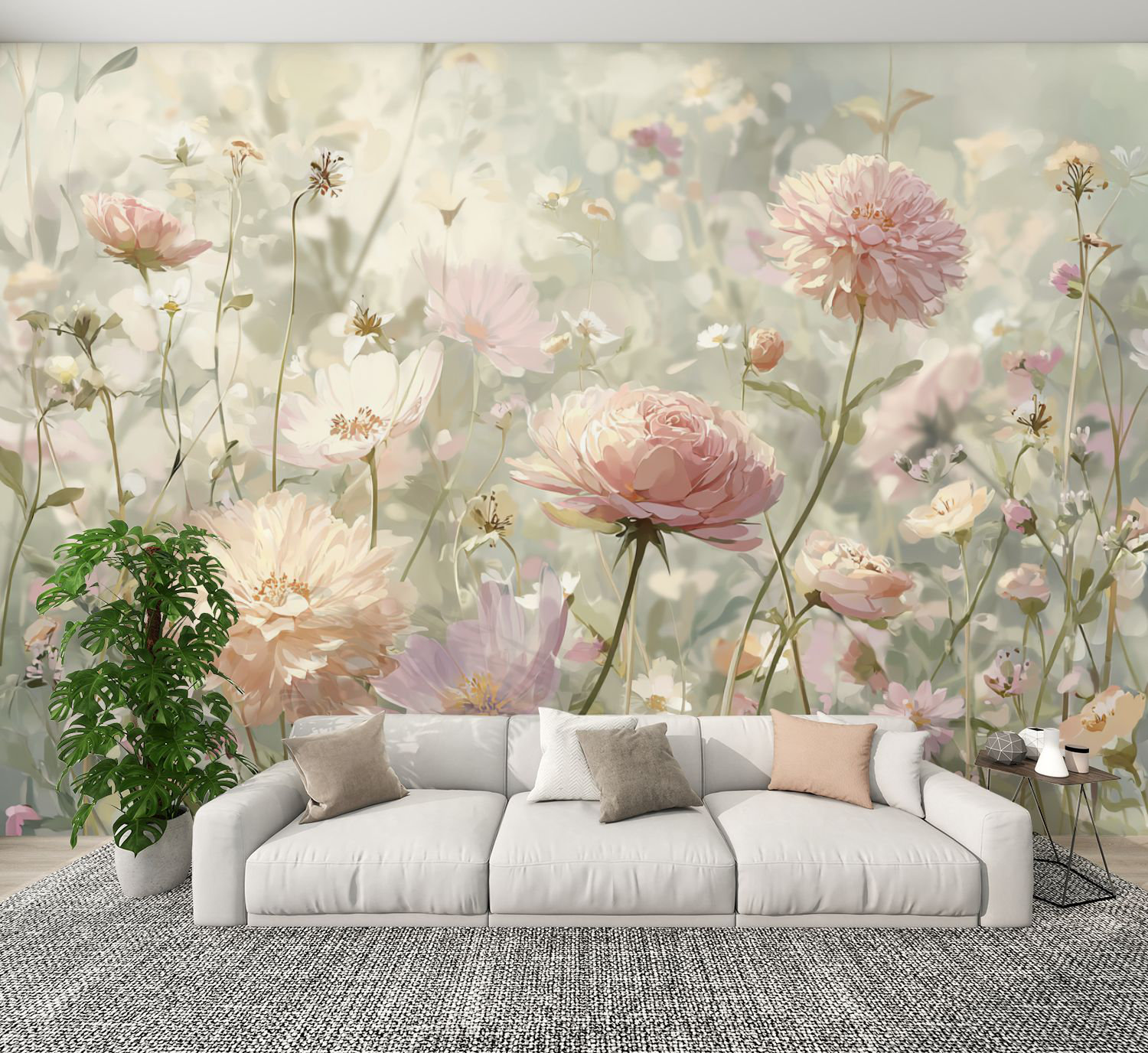 Red Barrel Studio® Boho Peel and Stick Wallpaper Vintage Watercolor ...