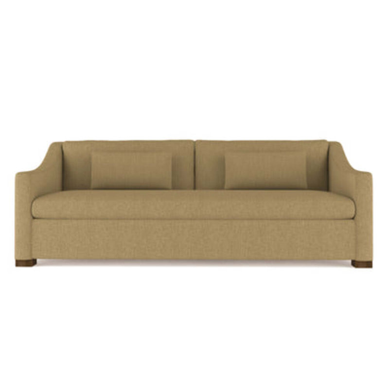 Crosby Slope Arm Sofa, 32.5" H x 96" W x 43" D, Box Weave Linen Silver Streak, Weathered