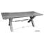 Iron Label Acacia Solid Wood Top Metal Base Dining Table-47530157-47530163