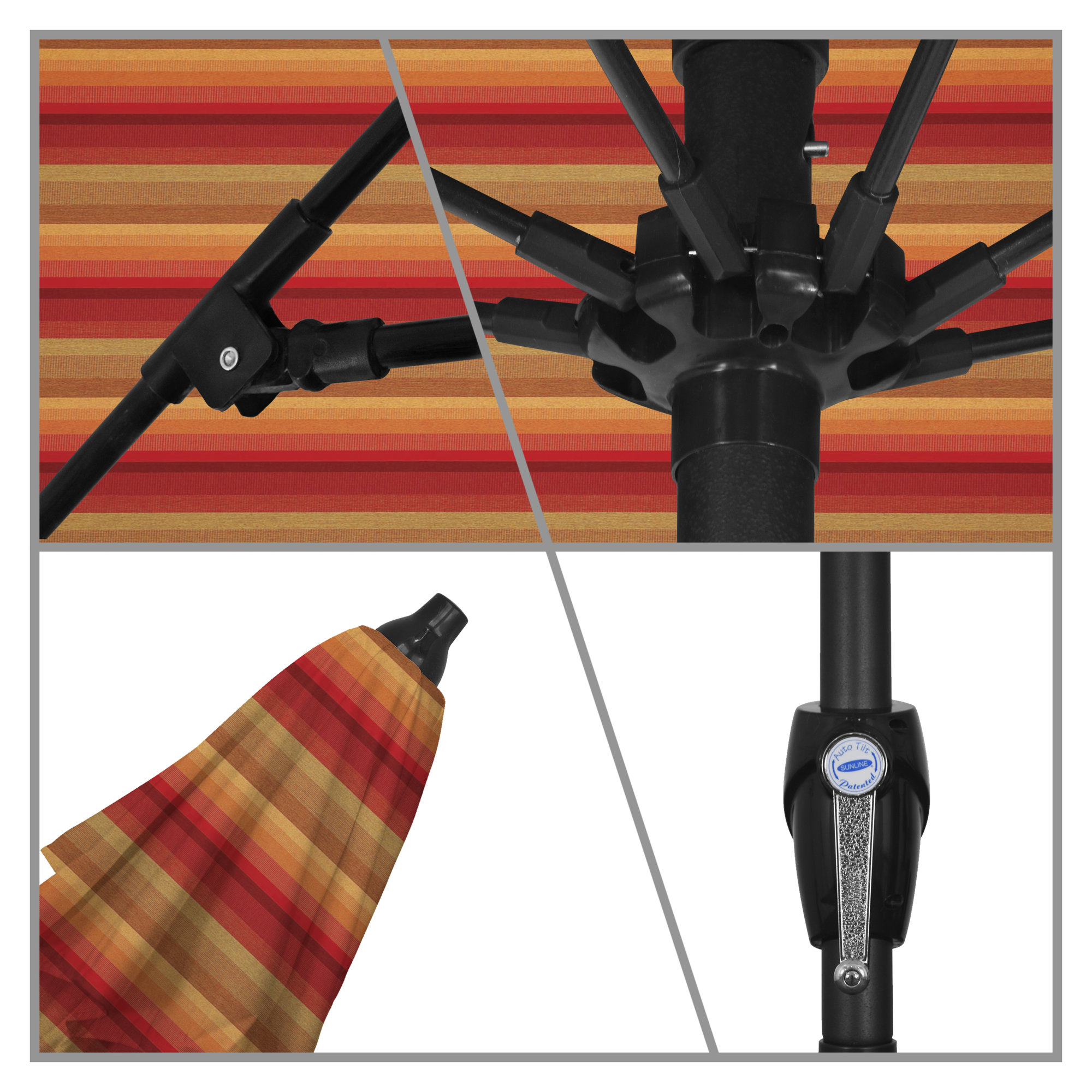 Gino 7.5' Market Sunbrella Umbrella, Astoria Sunset Sunbrella®