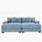 82.6"  Oversized Cloud Modular Sectional Couch, Soft Corduroy Fabric With Chaise 6 Throw Pillows, Deep Seat Wide Armrests, Ergonomic Design Easy Assembly, Soft Corduroy,For Living Rooms Lounges, Blue-1591049068