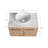 Rarnby 30" Single Bathroom Vanity Set, Wall Mounted Bathroom Vanity with White Ceramic Vessel Sink , Floating vanity with 2 Soft Close Door, Single Bathroom Vanity with Top
