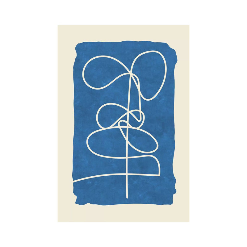 Sophisticated Lines On Blue V by Maximiliano Casal - Wrapped Canvas Gallery-Wrapped Canvas Giclée, 152.5 cm H x 101.5 cm W