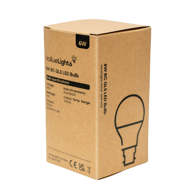 Shuler 6W A19 LED Light Bulb, Cool White