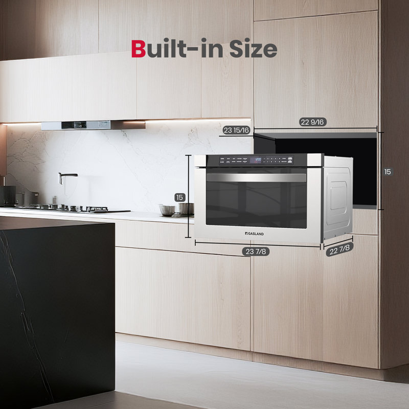 GASLAND CHEF COLLECTION 24 Inch 1.2 Cu. Ft. Microwave Drawers in Stainless Steel