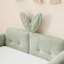 Lit plateforme tapissier simple avec tête de lit en forme d'oreille de lapin-1563108257