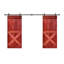 Porte de grange à panneaux et en métal avec trousse de quincaillerie d'installation-53905932-53905929