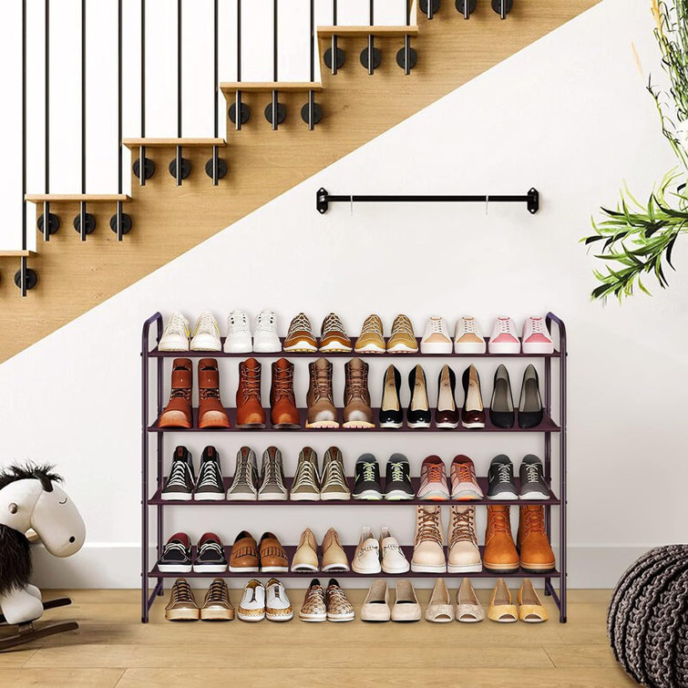 30 Pair Stackable Shoe Rack Rebrilliant