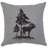 Wooded River Image Pillow - Moose Tree - Linen Natural-25932851