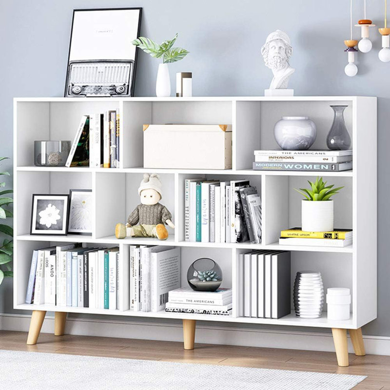 Bibliothèque 10 cubes, H 42,13 po x l 47,24 po x P 9,45 po, Blanc chaud