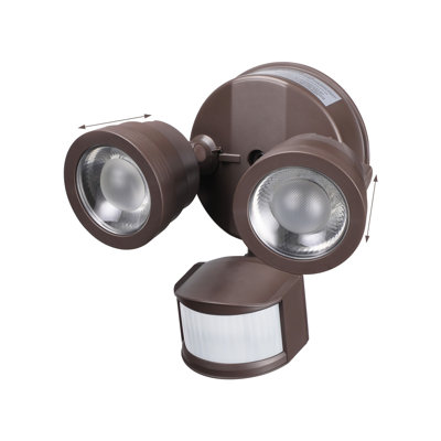 Watchman LED Security Light, Motion Sensor Outdoor Flood Light with Adjustable Beam, Bronze