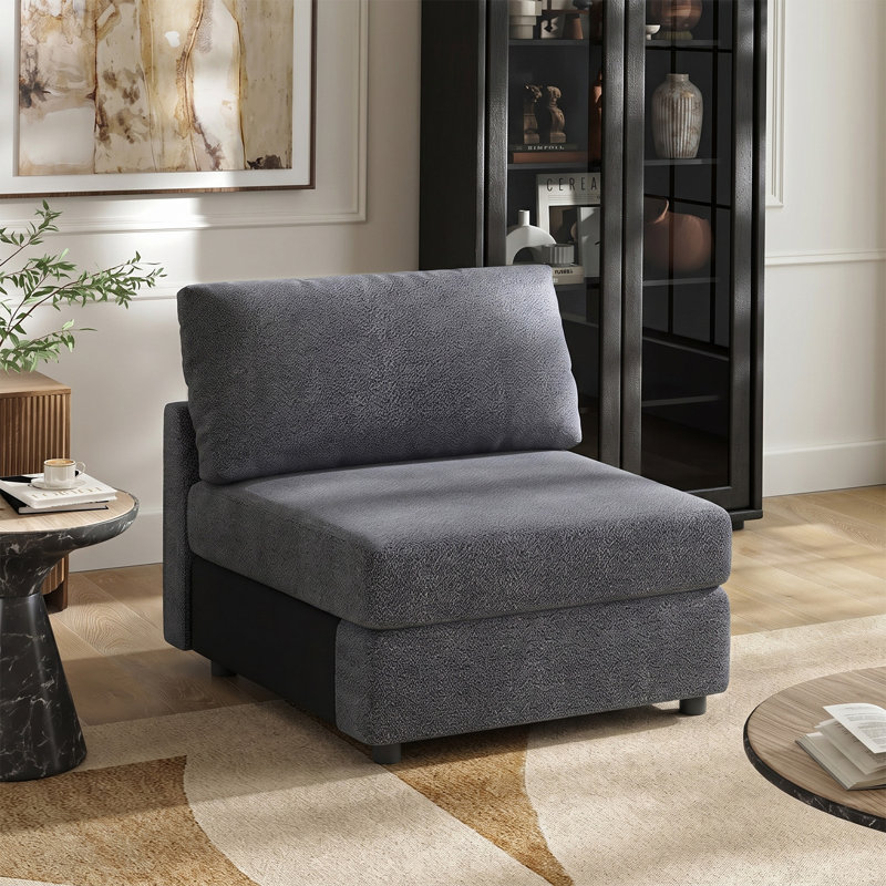 Chaise sans accoudoirs Harriman, Gris