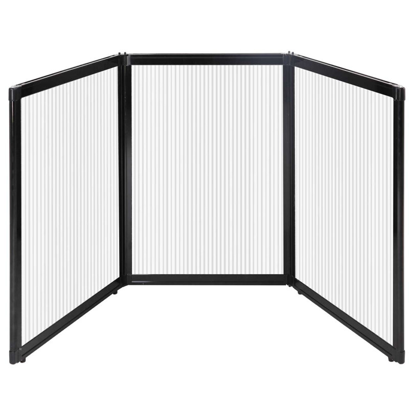 Présentoir de table pliable de 36 po de hauteur, H 36 po x l 78 po x P 3 po, Transparent
