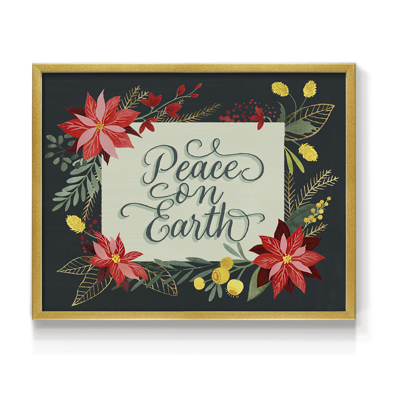 Bright Christmas Night II - Reproduction encadrée - Restickable, H 8 po x l 10 po