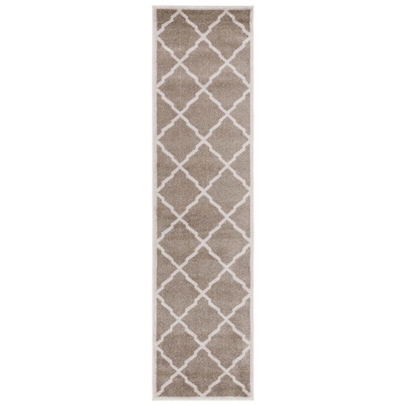 Ammundsen Geometric Wheat/Beige Indoor Area Rug, Runner 2'3" x 9'