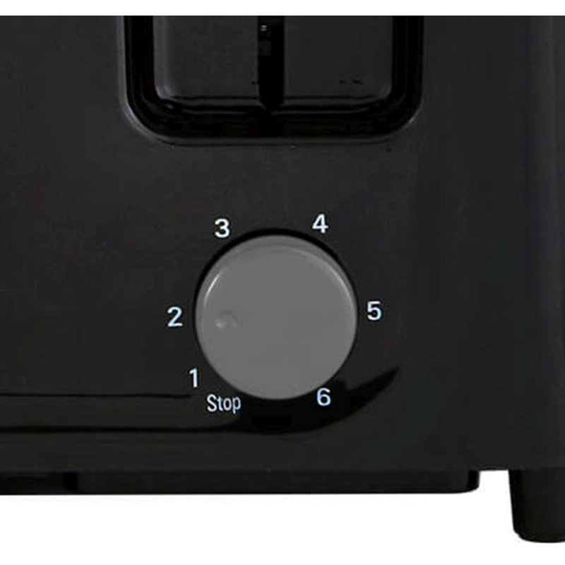 Black Stainless Steel 4-Slice Digital Toaster with Wide Slots