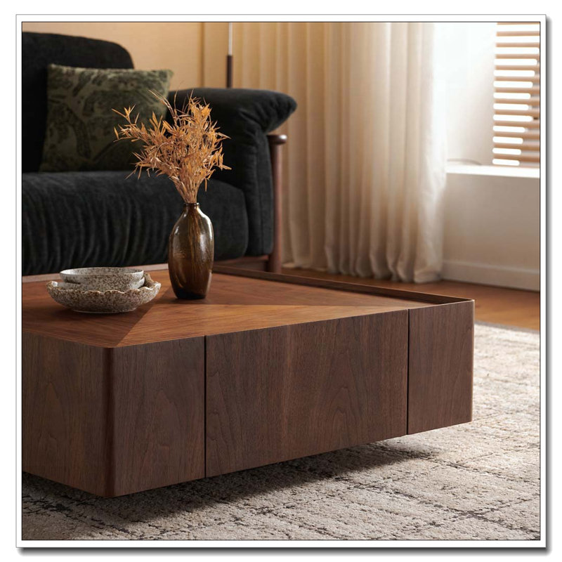 Walnut Coffee Table, 35.4-inch-square