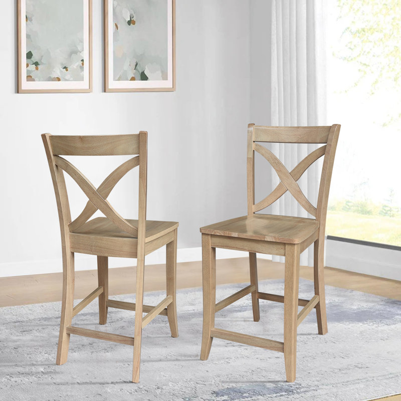 Ludivine Stool, Counter Stool (24" Seat Height), Honey