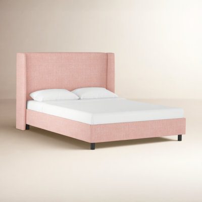 Tilly Linen Upholstered Wingback Bed