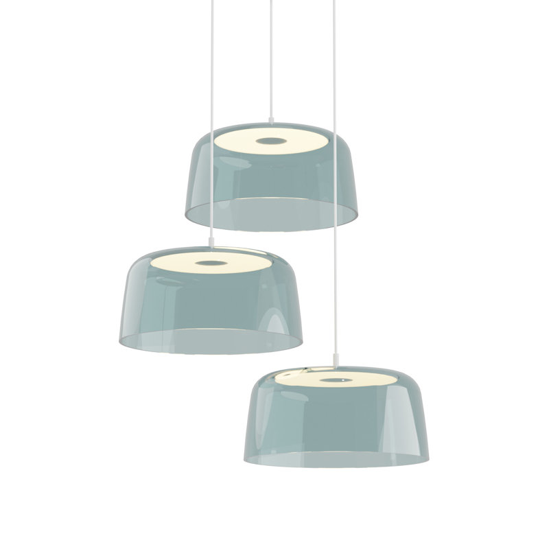 Yurei 3 - Light LED Pendant, Blue, Matte White