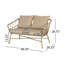 Espace de détente pour le jardin: tissage et eau - revêtement, l 48,50 po x H 28,25 po x P 28,75 po, assemblage requis, capacité de charge de 600 lb, coussins imperméables pour terrasse au frais, poids de 48,5 po