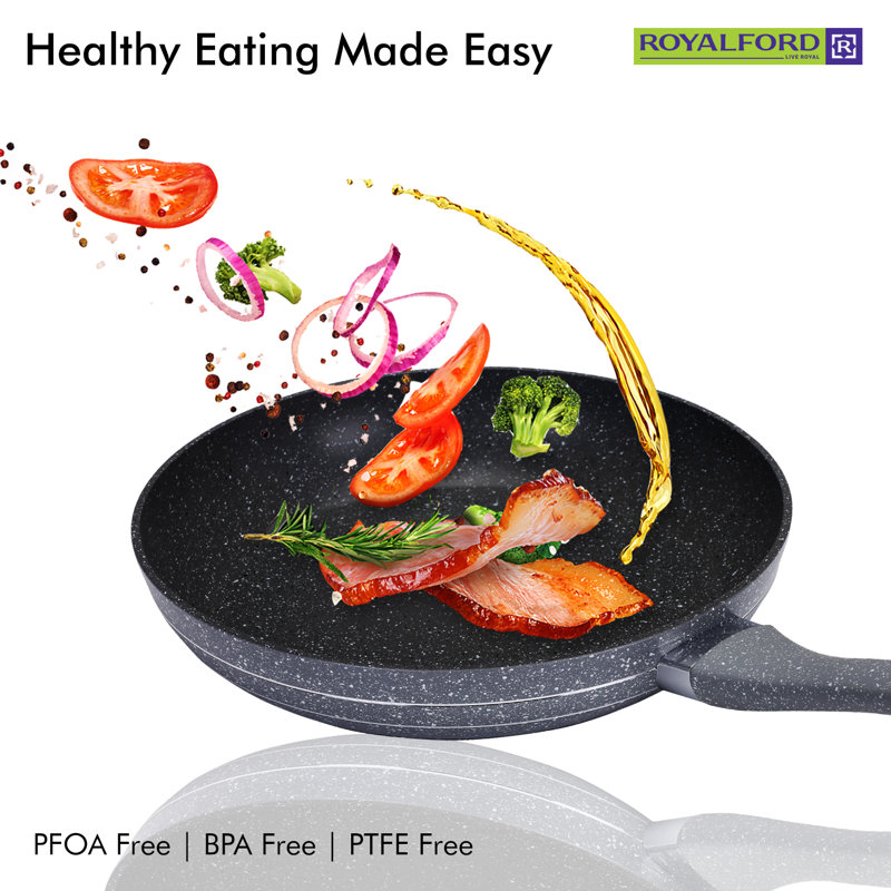 Aluminum Non-Stick Frying Pan, Grey, 28 cm