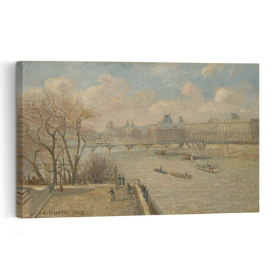 The Louvre From The Pont Neuf, 1902 Impressionist Contemporary Architecture City Wall Art Print