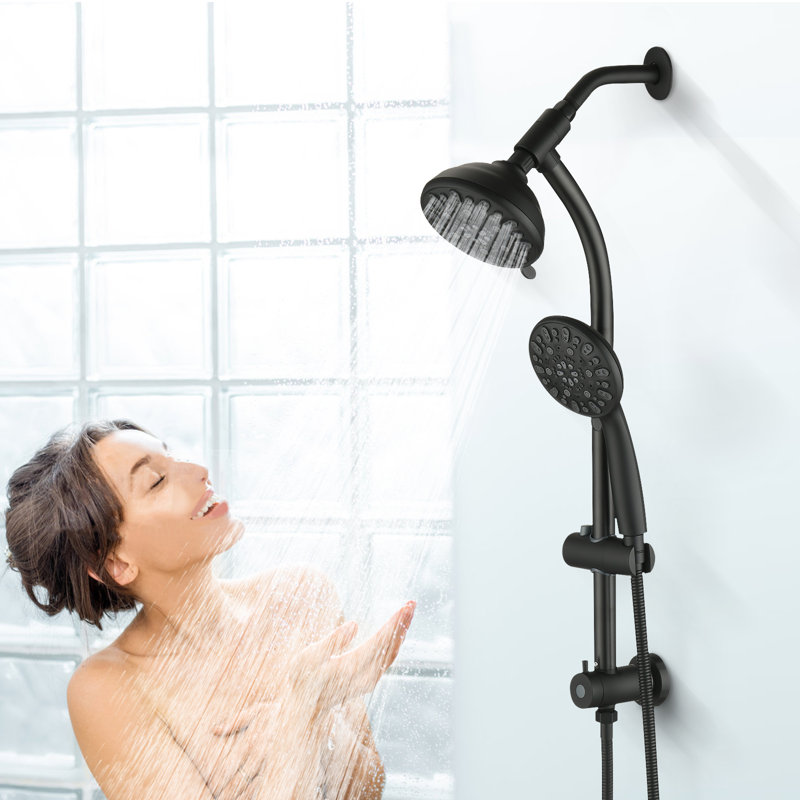 Dual Shower Head 1.8 GPM GPM, Matte Black