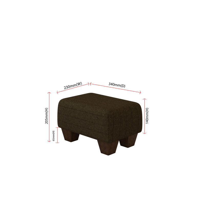 Manufactured Wood Accent Stool, Mahogany Wood, Cyprus Green