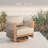 Patio 5 Person Aluminum / Weave Rope Swivel Conversation Set With Sunbrella® Cushions