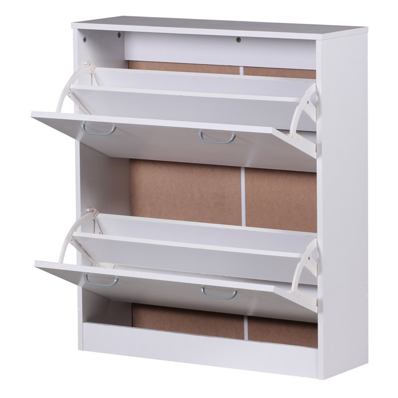 Sahara 20 Pair Flip Down Shoe Storage, White