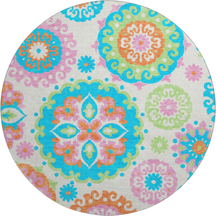 Premium Machine Washable Prisco White Rug