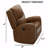 Transitional Style Manual With Recliner Function High Density Foam Contour Arms Wide Seat Brown Finish Primary Living Room