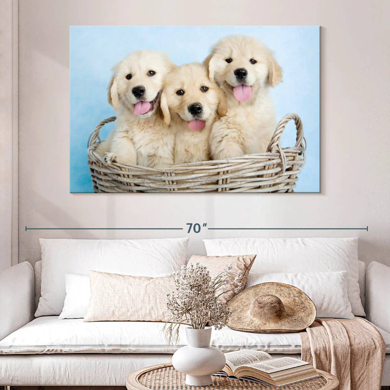 Brampt Buffy Biskit And Beau, 34" H x 51" W