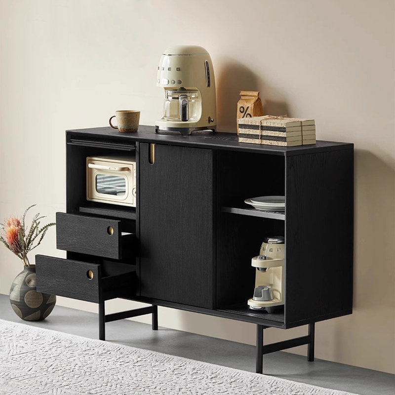 Buffet fonctionnel, portes coulissantes et tiroirs doubles, H 33,86 po x l 55,12 po x P 15,75 po