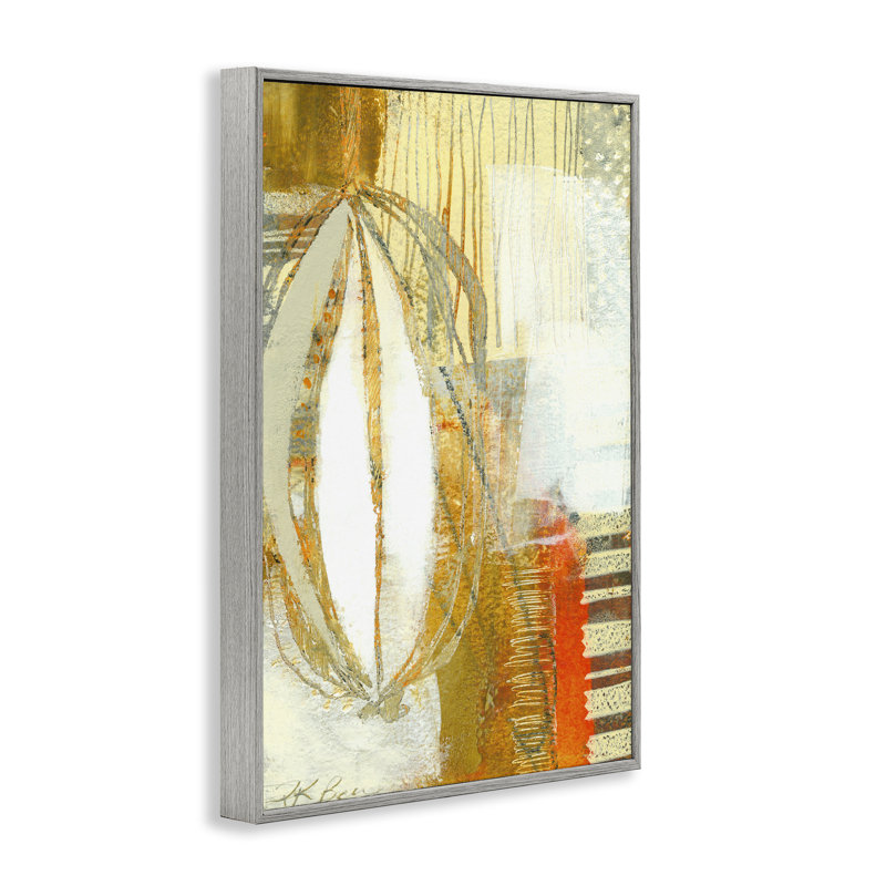 «Rustic Oblong Shape Collage», art de la giclée encadrée par Pamela K. Beer, H 18 po x l 12 po, Estampe numérique Farmhouse